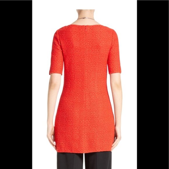 St. John Red Ratana Knit Tunic Size 12 - Picture 12 of 12